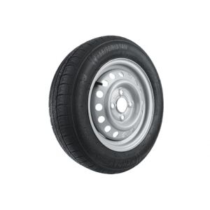 UNITRAILER Roue Complete Remorque 13" - Pneu 155/70 R13 - Jante 4Jx13"H2 4x130 ET:20 - Index de charge 74N jusqu'à 375 kg - Stabilité et sécurité (UNITRAILER, neuf)