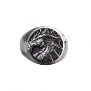 Auriselle Bague Homme Réglable Dragon Volant Totem Vintage Viking Rétro Bague Ouverte Bague de Pouce Gothique Punk Bijoux Cadeaux pour Homme Garçon Père (OÜ ESTFOXGG, neuf)