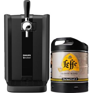 PerfectDraft Black – Pack Tireuse À Bière + 1 Fût Leffe Blonde 6L – Machine Pression À Domicile – Refroidissement À 3°C – Écran LED Température – Idée Cadeau Amateur Bière (PerfectDraft, neuf)