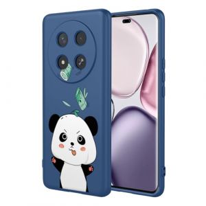 SEAHAI Coque pour Honor Magic 7 Lite 5G, Tr&egrave;s Mince Silicone Liquide Gel Souple Housse avec Mod&egrave;le Animal de Fleurs Mignonnes, &Eacute;l&eacute;gant Matte TPU Bumper Antichoc &Eacute;tui - Bleu S08 (Liner-EU, neuf)