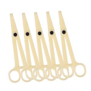 ABOOFAN 5 pi&egrave;ces Pince de Per&ccedil;age Jetable Beige Pince &agrave; Clip pour Corps R&eacute;glable Outil Professionnel pour Piercing L&egrave;vre Nez Langue Ombilic Forceps Plastique &agrave; Usage Unique (Halleyham, neuf)