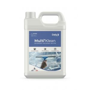 DAILY K - Détergent universel neutre MULTI'KLEAN - Nettoyant concentré multi-usage - Fabriqué en France - Bidon 5 Litres (EPCH, neuf)