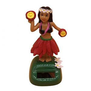 Danseuse Hawaienne Voiture Solaire, Décor De Tableau De Bord Drôle | Figurine Oscillante Hawaii Girl Car Decor, Poupée Miniature (QimoShion, neuf)