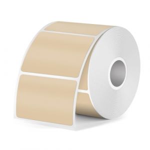 FINDAT Marron &Eacute;tiquette thermique 40 x 30 mm Compatibles M110 M220 Vinyle imperm&eacute;able imprimable &Eacute;tiquettes autocollantes pour le Bureau DIY Design Code &agrave; Barres 300 Pi&egrave;ces (ZHIYUU, neuf)