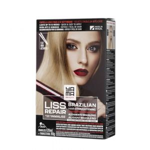 Yama Yamaliss LISS REPAIR KIT Lissage brésilien à la kératine 120 ml + 90 g | pour cheveux clairs | Jusqu'à 12 semaines | avec des peptides et des acides aminés qui restaurent la kératine du cheveu (Lui & Lei BEAUTY®, neuf)