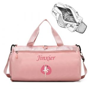 Sac de Voyage Personnalis&eacute; avec Nom/Logo, Sac de Sportif, Yoga, Danse, Imperm&eacute;able, pour Escapade Week-End, pour Femmes et Hommes, avec Compartiments pour Chaussures et V&ecirc;tements Mouill&eacute;s (SHUJING, neuf)