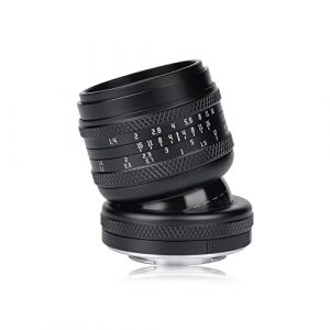 AstrHori 50 mm F1.4 Objectif portrait inclinable manuel &agrave; grande ouverture plein format 2 en 1 compatible avec les appareils Panasonic LUMIX Olympus Micro 4/3 G1,G2,G3,G5,G6,G9,GH1,GH2,GH3,GH4,GH5,etc (AstrHori Store, neuf)