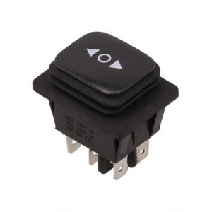 Besttoolifes Interrupteur &eacute;lectrique 6 broches 3 positions invers&eacute; de polarit&eacute; momentan&eacute;e pour moteur DC 10A 250V AC 20A 125V AC 12VDC 16A Noir Bascule Compact avec 6 fils (ZHIHEHUI, neuf)