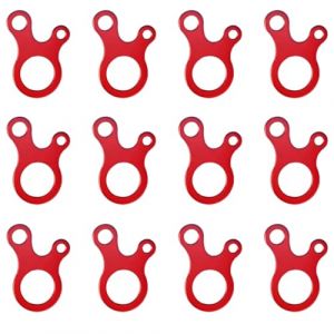 UEAVOID 12 Pi&egrave;ces Tendeur de Corde en Alliage d'Aluminium Ajusteur de Corde pour Tente Camping Randonn&eacute;e Pique-nique en Plein Air (3 Trous) (yjswxsm-shop, neuf)