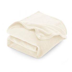 CozyLux Plaid Couverture Polaire en Flanelle 260 g/m&sup2;, Couverture lit Jete de Canape 1 Personne, Jet&eacute; de Canap&eacute; 130x150 cm, Grand Canap&eacute; Chaud et Doux - Blanc Cr&egrave;me, 150x130 (CozyLux-EU, neuf)