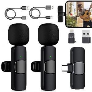 YeahBoom Micro Cravate sans Fils pour iOS/Android,Micro Cravate sans Fil,Microphone Plug-Play Professionnel,Microphone Bluetooth Clip-on Lavalier,Mini Microphone,Wireless Microphone Lavalier (ShunJie, neuf)