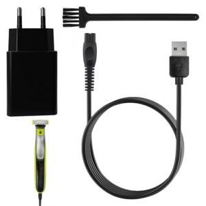 3PCS c&acirc;bles de 5V Chargeur pour Philips Oneblade Chargeur pour One Blade pour Philipp QP2734 QP2724 QP2834 QP2824 QP4631 QP2720 QP4530etc.(1 set Chargeur Rasoir pour Philips Oneblade+1 brosse noire) (AMAAL ABD LIMITED, neuf)