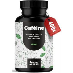 Caf&eacute;ine 200 mg - 400 Comprim&eacute;s Vegan - Haute Dose - Cafeine Pure - Produit en Allemagne - Test&eacute; en laboratoire (Supplement Hub GmbH, neuf)