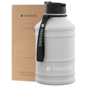 Navaris Gourde de Sport 2,2L - Bouteille d'eau pour Entra&icirc;nement Musculation Running Fitness Yoga Foot - L&eacute;g&egrave;re pour Homme Femme Enfant (SX-Commerce, neuf)