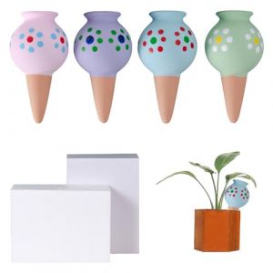 Ollas Terre Cuite &agrave; Planter, Oyas a Planter Terre Cuite, Arrosage Automatique et Ecologique pour Plante d'Int&eacute;rieur et d'Ext&eacute;rieur, Syst&egrave;me d'Irrigation Naturel, Mini Oyas Terracotta (ChuanStore, neuf)