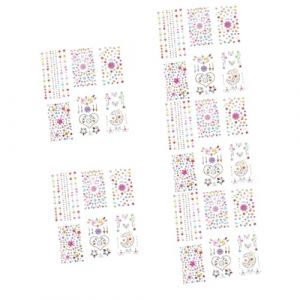 Healeved 30 Feuilles Autocollant acrylique bijoux pour enfants autocollants de maquillage autocollant halloween sticker halloween autocollant de bijoux de visage autocollant strass visage (Sonieg, neuf)
