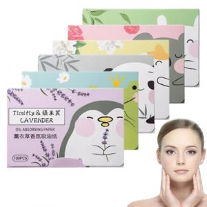 LAKJUOZ 600 Pi&egrave;ce Feuille De Buvard D'Huile Pour Le Visage,Papier Absorbant La Vue,Lingette Matifiante,Papier Matifiante Visage,Papier Matifiant Pour Les Soins De La Peau Huileuse,Hommes Et Femmes (LI LINA DE DIAN, neuf)