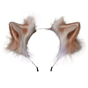 Bandeau Cheveux Femme Peluche loup pliable chat oreilles de chat de chat bandeau contraste couleur simutation animal cheveux cerceau japonais kawaii cosplay casque de cosplay Bandeau Cheveux Homme(Cam (钟祥市微琼维商贸有限公司, neuf)