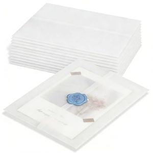 Huucozn Lot de 50 Enveloppes Translucides, Env&eacute;loppes en Papier Cristal Translucides Vierges A5 Feuilles de Papier Cristal pour Invitations de Mariage, Carte de Voeux et Lettres (21 x 15 cm) (NOISY ADRENALINE, UNIPESSOAL LDA, neuf)