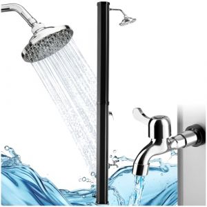 TecTake&reg; Douche Solaire de Jardin ext&eacute;rieur &eacute;cologique | Eau Chaude 35L | sans raccordement &eacute;lectrique | Pommeau Effet de Pluie | Facile d'entretien | Douche de Piscine et Camping Spa (Made4Home SAS, neuf)
