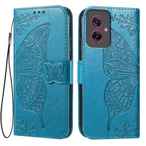 EASSGU Coque pour Motorola Moto g55 5G (6.49" inches) Etui Flip Magn&eacute;tique avec 3 Fentes pour Cartes 1 Portefeuille, Housse - Bleu (EASSGU, neuf)