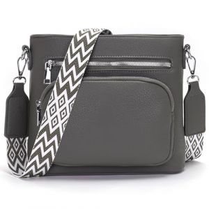 Snmoec sac a main femme sac bandouli&egrave;re moyen sac cartable femme large ceinture d'&eacute;paule,Sacs pour，Gris fonc&eacute; (Snmoe, neuf)