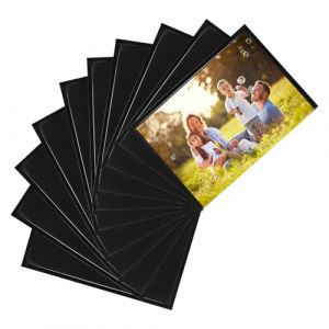 QinyOulhause 10 Pièces Cadres à Photos Magnétiques Frigo - Magnets Photo Cadre avec Poche Transparente pour Réfrigérateur, Casier, Armoire de Bureau, Photos et Cartes Postales, 6.5 x 9.5 cm, Noir (MARNICOL, neuf)
