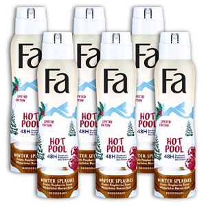 Fa Déodorant en Spray Chaud Piscine Déodorant Hivernal Senteur de Baies Hiver Éclaboussures 6 x 150 ML (Nikilko2017, neuf)
