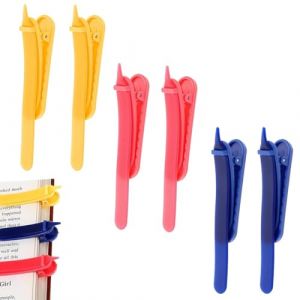 BLPRKOT 6 Pi&egrave;ces marque-pages innovants en silicone, Pour les amateurs de lecture, les enseignants, marque page, marque page magnetique, marque page livre, les hommes les femmes（vert, jaune et bleu） (WANGLIWEI STORE, neuf)