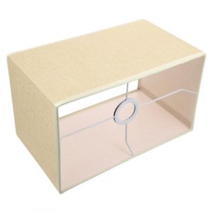 Artibetter Abat-Jour Rectangulaire En Lin Naturel Abat-Jour En Toile De Jute E27 Couvre-Lampe De Remplacement Pour Lampadaire De Table C (Zuiali, neuf)
