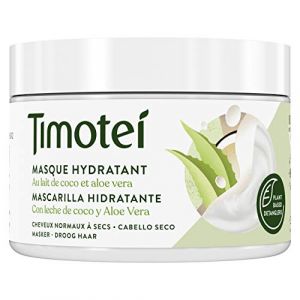 Timotei Masque hydratant pour cheveux secs au lait de coco et à l'aloe vera, avec démêlant d'origine végétale, 98% d'ingrédients d'origine naturelle et sans silicone, 300 ml (Beautic.Shop, neuf)