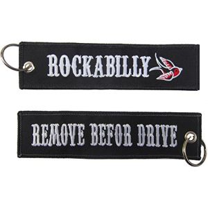 SchmuckDesign-nord rOCKABILLY remove before drive &eacute;cusson brod&eacute; patch porte-cl&eacute;s (Aufn&auml;hershop, neuf)