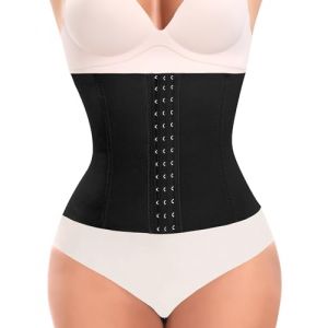 Gaine Amincissante Ventre Plat Femme Invisible Corset Minceur Ceinture Waist Trainer Serre Taille Body Sculptant (Noir,M) (YARRCO, neuf)