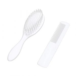 Lot de 2 brosses à cheveux pour bébé - Pour nouveau-né - Massage du cuir chevelu - Fournitures d'allaitement - Massage du cuir chevelu (LINLINOK, neuf)