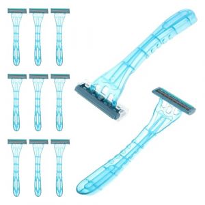VOSAREA Lot de 20 Rasoirs Jetables pour Femmes et Hommes Rasoir Corporel et Facial &Eacute;tanche Tondeuse &agrave; Poils pour Voyage Usage H&ocirc;telier et Domestique Pratique et Facile &agrave; Utiliser (PPJIN, neuf)