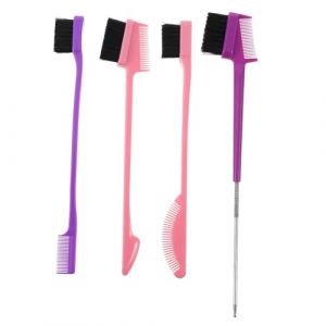 HAPINARY 4 pi&egrave;ces Brosse Sourcils Multifonction Double T&ecirc;te Brosse et Peigne Pr&eacute;cis pour Maquillage Naturel Nylon et Abs Outil Coiffant pour D&eacute;butants et Professionnels Couleur Al&eacute;atoire (Gan Gardner, neuf)