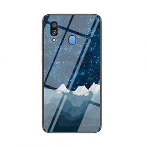 MadBee Coque pour Samsung Galaxy A40 [avec Film de Protection &eacute;cran],Coque avec Rev&ecirc;tement Arri&egrave;re en Verre Tremp&eacute; avec Motif Ciel &eacute;toil&eacute;+ TPU Silicone Souple Case Cover (Ciel &eacute;toil&eacute; Bleu) (Mo-Beauty EU Store, neuf)