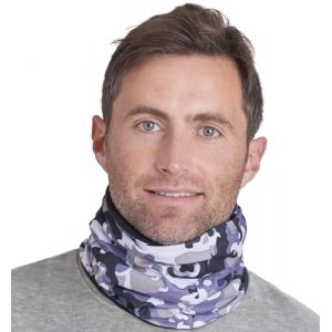 Tough Headwear Tour de Cou d'Hiver - Cache Cou Sport pour Femme et Homme - Design 3 en 1 - Tour de Cou - Cache Nez - Bandeau pour Oreilles - Chaud et Respirant - Gris Camouflage (Tough Outfitters UK, neuf)