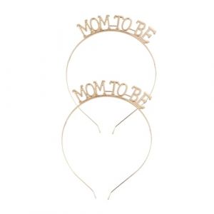 CIYODO 2 pi&egrave;ces Serre-t&ecirc;te Mom To Be Alliage Dor&eacute; &Eacute;l&eacute;gant pour Future Maman Bandeau L&eacute;ger et Confortable pour F&ecirc;te Pr&eacute;natale et Mariage Cadeau Femme Enceinte Lot (ChanghaiWall, neuf)