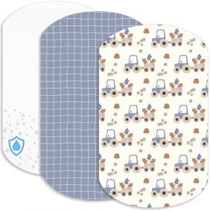 Lovely Hippo Draps Housses Cododo + 1 Al&egrave;se Prot&egrave;ge Matelas Compatible Iora - Drap Housse Cododo 100% Coton - Al&egrave;se 100% Imperm&eacute;able (Tracteur, 60 x 80 cm) (VRC Products France, neuf)