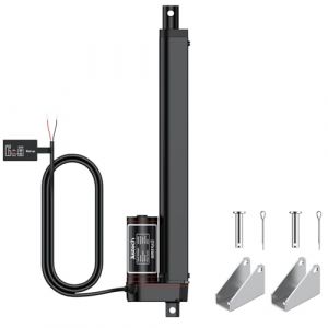 Justech Actionneur linéaire 3000N 250 mm, 12 V Moteur Actionneur linéaire, imperméable IP65, alliage d'aluminium pour conversion de décharge de remorque, chariot manuel, lit électrique (Justech FR, neuf)