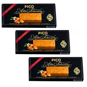 Picó - Le pack comprend 3 Turron de Jijona - Nougat mou boîte noire - Qualité supreme 200gr (Casa de Maria, neuf)
