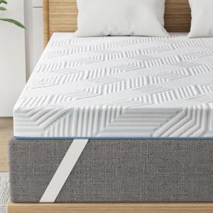 BedStory Surmatelas de 10 cm de hauteur, 120 x 200 cm, en mousse à mémoire de forme H3 et H4, housse lavable, surmatelas pour lit à sommier tapissier, camping-car et canapé-lit (BedStoryEU-YKR, neuf)