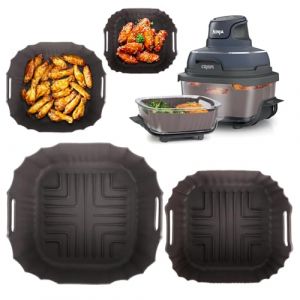 Moule Silicone Air Fryer pour Ninja Crispi Air Fryer, 2 Paquet Panier Accessoires Airfryer pour Ninja CRISPi Tragbare Airfryer, 3,8L & 1,4L, 4-in-1, Plat Speziell für FN101EUGY GADITIEK (Yididarui, neuf)