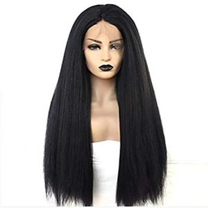 Perruques Lace Front Wig Super Longues Et Ondul&eacute;es, Perruque Moyenne, Densit&eacute; 150%, Perruque Synth&eacute;tique R&eacute;sistante &Agrave; La Chaleur, 22 Pouces (16 Pouces) (ydxdsp, neuf)