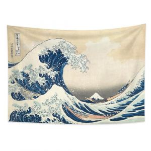 YONGFOTO Tapisserie Murale Japonaise Ukiyo-e Mont Fuji 36 Vues Pi&egrave;ce Tenture la Grande Vague de Kanagawa Deco Tenture Murale Poster Japonais Peinture Hokusai Estampes 150x100cm (YongFoto Home, neuf)