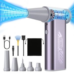 MECO ELEVERDE Souffleur Air Comprimé, 4 Vitesses 180 000 tr/Min, Mini Soufflette Electrique sans fil Puissant pour Nettoyage Ordinateur, 8000mah Air Duster pour Dépoussiérant PC, Voiture, Violet (Golthous-FR, neuf)