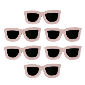 Healeved 6 pi&egrave;ces Barrettes Cheveux Mignonnes Lunettes Soleil Dr&ocirc;les Pinces Cheveux pour Filles Coiffure D&eacute;co Clip Lunettes de Soleil Chic Kaki (Accompany JY, neuf)