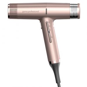 GA.MA Italy Professional, iQ2 Perfect, s&egrave;che-cheveux ultral&eacute;ger avec moteur sans balai 110 000 tr/min, technologie Oxy-Active et fonction Turbo, puissance 1600 W, GoldRose (QwertyCom, neuf)