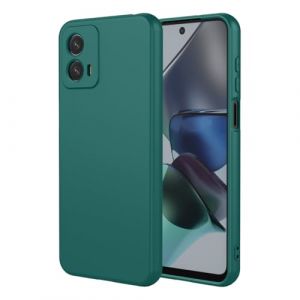 UPLAI Coque pour Motorola Moto G53 5G, Tr&egrave;s Mince Soyeux Toucher Silicone Liquide Antichoc Housse avec Prime Doublure Fibre, Souple TPU &Eacute;l&eacute;gant &Eacute;tui. Vert fonc&eacute; (UPINLY, neuf)